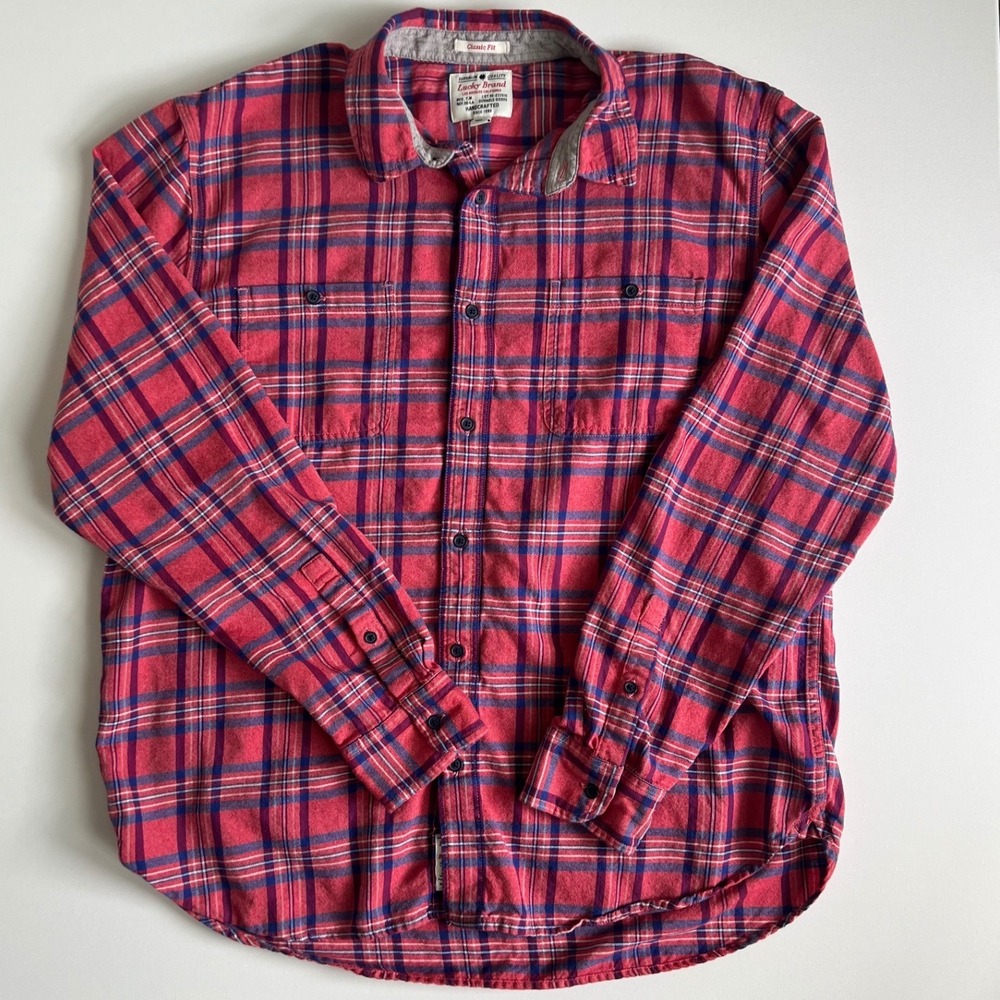 Lucky Brand Classic Fit Flannel Shirt UNISEX Size XL
